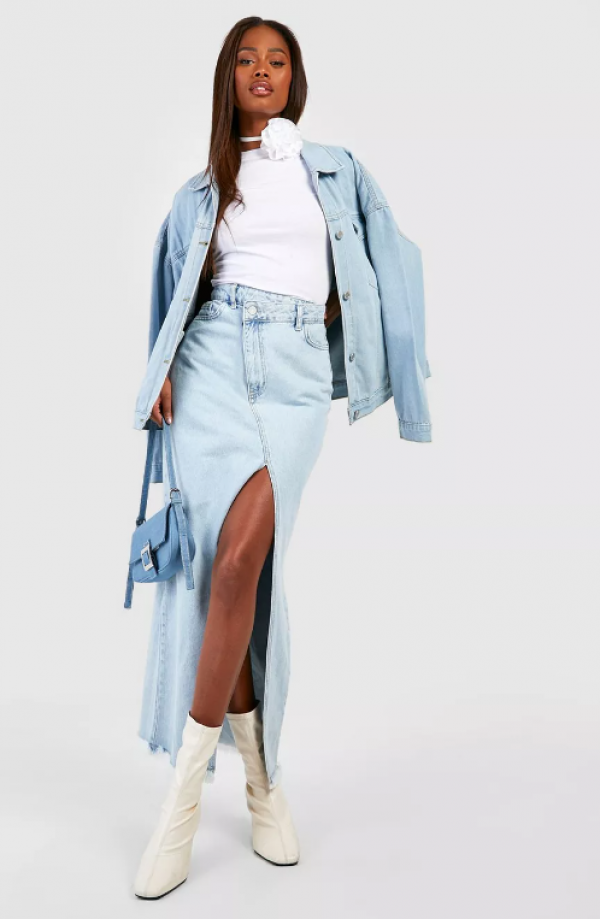 Rok Denim Asimetris